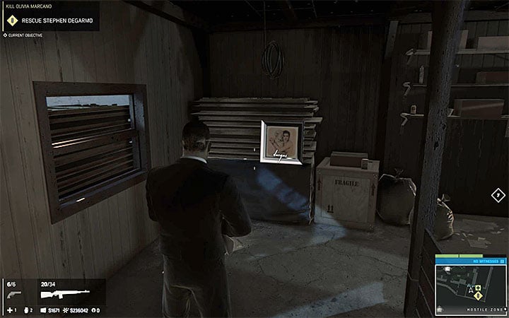 The painting is located in the area of the yacht club and you will not be able to reach it until you start the story mission Kill Olivia Marcano - Vargas paintings | Secrets - Secrets - Mafia III Game Guide