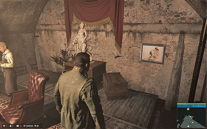 The painting is in the office shown above - Vargas paintings | Secrets - Secrets - Mafia III Game Guide