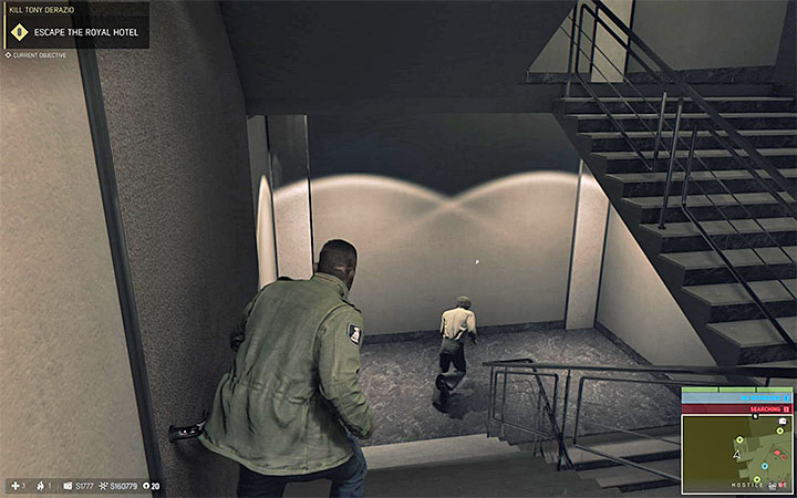 Use the stairs leading to the underground parking lot - Kill Tony Derazio (murdering Tony Derazio) | Walkthrough - Story missions - Mafia III Game Guide