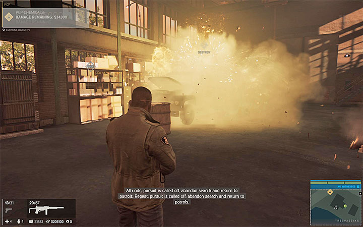 Use C4 or grenades to destroy the trucks with chemicals - PCP (drugs racket) | Walkthrough - Story missions - Mafia III Game Guide