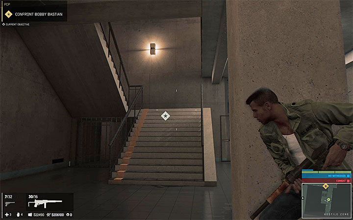 Instead of the main stairs, you can use the ones on the right side of the building - PCP (drugs racket) | Walkthrough - Story missions - Mafia III Game Guide