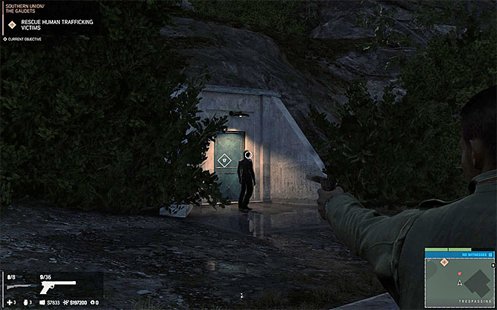 Entrance to the bunker is at the back of the mansion - Southern Union (racist organization racket) | Walkthrough - Story missions - Mafia III Game Guide