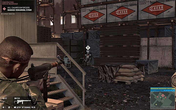 You can easily kill Marlon by shooting from long distance - Construction (construction racket) | Walkthrough - Story missions - Mafia III Game Guide