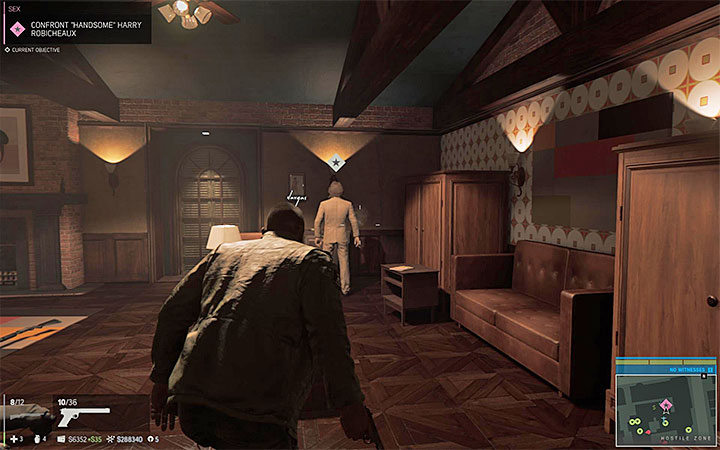 Wait for the meeting to end, then you can easily approach the boss from behind - Sex (prostitution racket) | Walkthrough - Story missions - Mafia III Game Guide