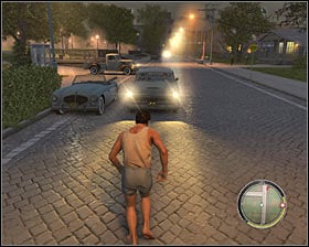Vito is not carrying any weapons, so the only solution is to start running away from your burning home - Chapter 11 - A Friend of Ours - p. 3 - Walkthrough - Mafia II - Game Guide and Walkthrough