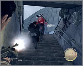 Get to the upper balcony where one of the gangsters was standing and search this area to find several grenades - Chapter 15 - Per Aspera Ad Astra - p. 1 - Walkthrough - Mafia II - Game Guide and Walkthrough