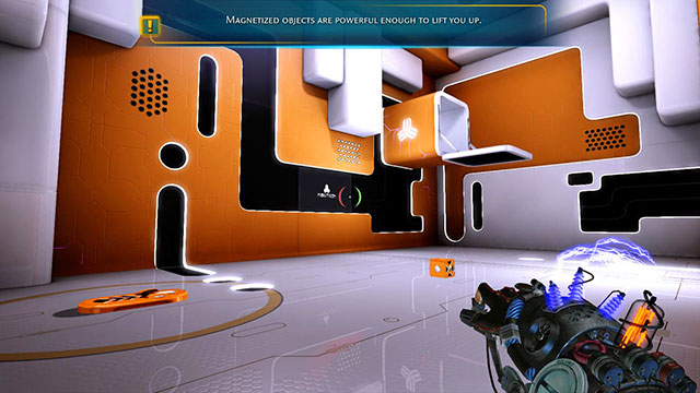 Platform on the left is a source of joy - Introductory Jumper - Walkthrough - Act I - Magrunner: Dark Pulse - Game Guide and Walkthrough