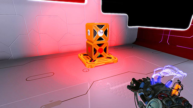 Pick up cubes and put them on a module (screen) - Intermediate Cube - Walkthrough - Act I - Magrunner: Dark Pulse - Game Guide and Walkthrough