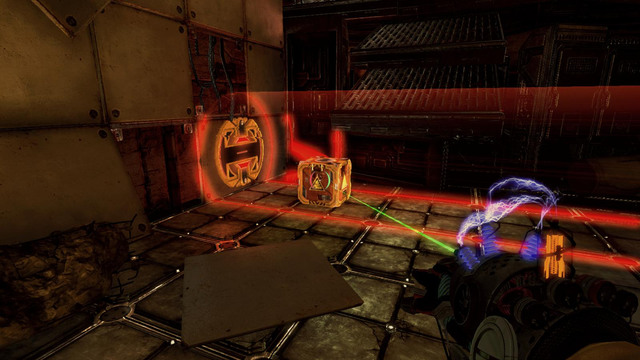 Place the cube gently before the module (screen above) - Hidden Lab - Walkthrough - Act II - Magrunner: Dark Pulse - Game Guide and Walkthrough