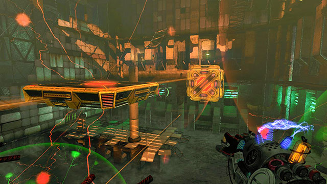 When you stop, jump on the floor on right from the column - Upgrade - Walkthrough - Act II - Magrunner: Dark Pulse - Game Guide and Walkthrough