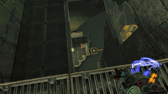 You land on the metal footbridge - Friendly Fire - Walkthrough - Act II - Magrunner: Dark Pulse - Game Guide and Walkthrough