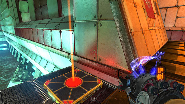 Remember that with Newton you can push or pull, whatever suits you - Ruptured - Walkthrough - Act II - Magrunner: Dark Pulse - Game Guide and Walkthrough