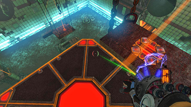 Change the charge when the platform accelerates - Ruptured - Walkthrough - Act II - Magrunner: Dark Pulse - Game Guide and Walkthrough