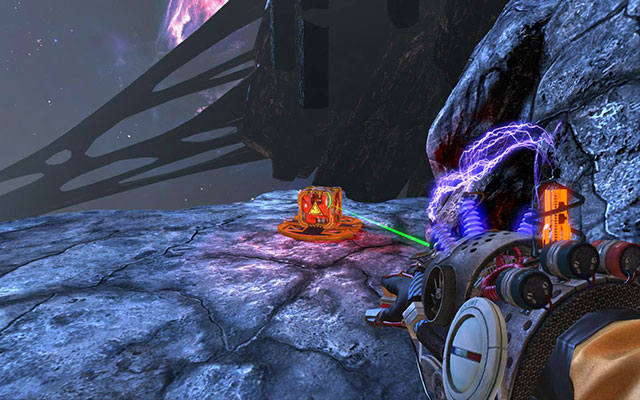 You find magnetic module and explosive cube on the next island - From Beyond - Walkthrough - Act III - Magrunner: Dark Pulse - Game Guide and Walkthrough