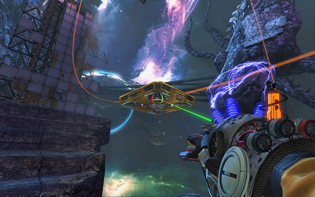 This platform may let you finish this level quickly - Mi-Go Gateway - Walkthrough - Act III - Magrunner: Dark Pulse - Game Guide and Walkthrough