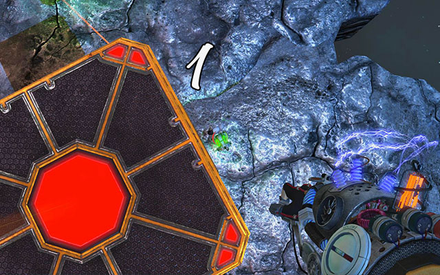 Wait until the third platform touches ground and then set up green Newton under platform number 1 - The Damned - Walkthrough - Act III - Magrunner: Dark Pulse - Game Guide and Walkthrough