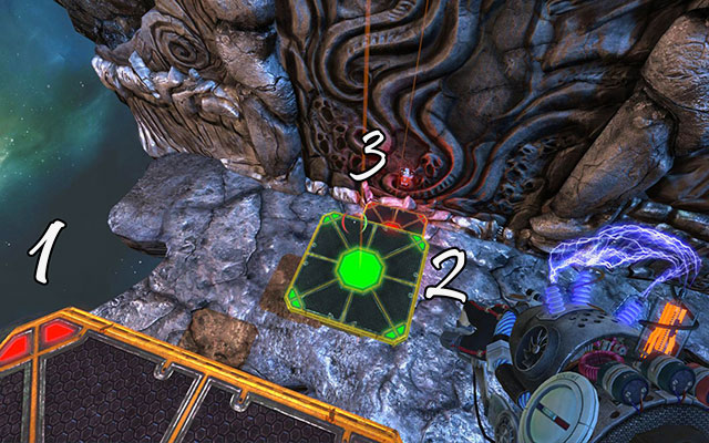 If everything works fine, platform number 3 should be the lowest one, number 2 in the middle and number 1 on the very top (screen above) - The Damned - Walkthrough - Act III - Magrunner: Dark Pulse - Game Guide and Walkthrough