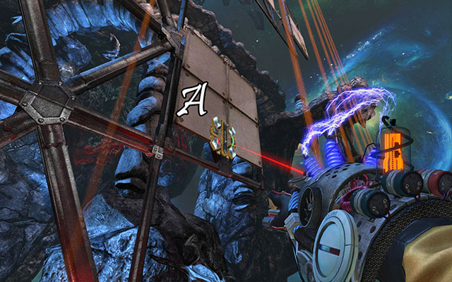 When you set up the last one Newton here, aim at module A and charge it with red - The Damned - Walkthrough - Act III - Magrunner: Dark Pulse - Game Guide and Walkthrough