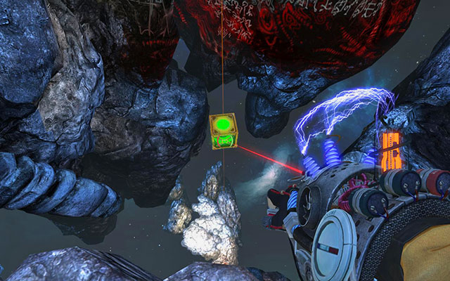 On right you can see a flying cube - The Damned - Walkthrough - Act III - Magrunner: Dark Pulse - Game Guide and Walkthrough