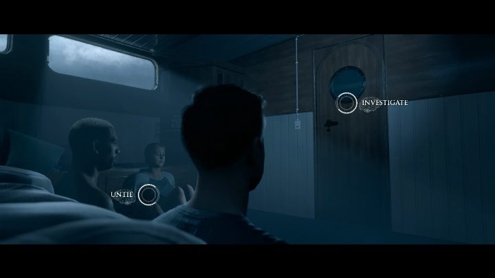 After the kidnapping of Fliss, you can talk to your companions - Intrusion and Storm | The Dark Pictures Man of Medan Walkthrough - Walkthrough - The Dark Pictures Man of Medan Guide