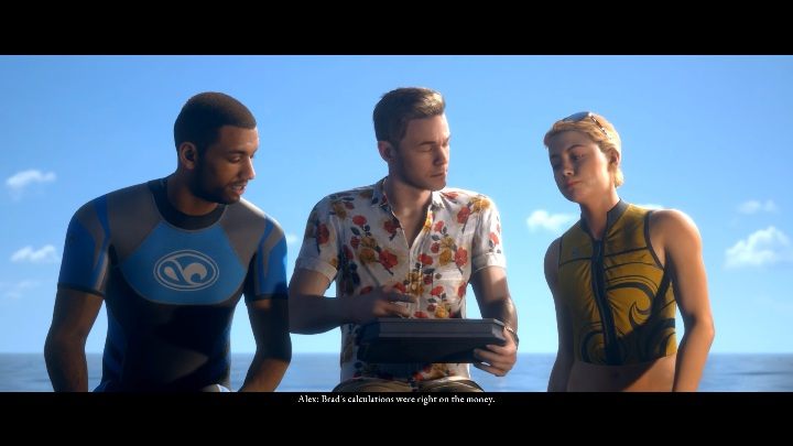 After talking to the woman, go to Julia and Conrad - Wreck | The Dark Pictures Man of Medan Walkthrough - Walkthrough - The Dark Pictures Man of Medan Guide