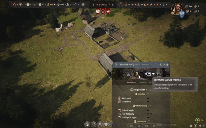 You can find more information about extensions and other methods for developing buildings on the page in our guide How to upgrade buildings - Manor Lords: How to get more settlers? - FAQ - Manor Lords Guide