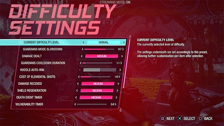 Guardians of the Galaxy features 4 basic difficulty levels - Guardians of the Galaxy: Beginners guide - Basics - Guardians of the Galaxy Guide