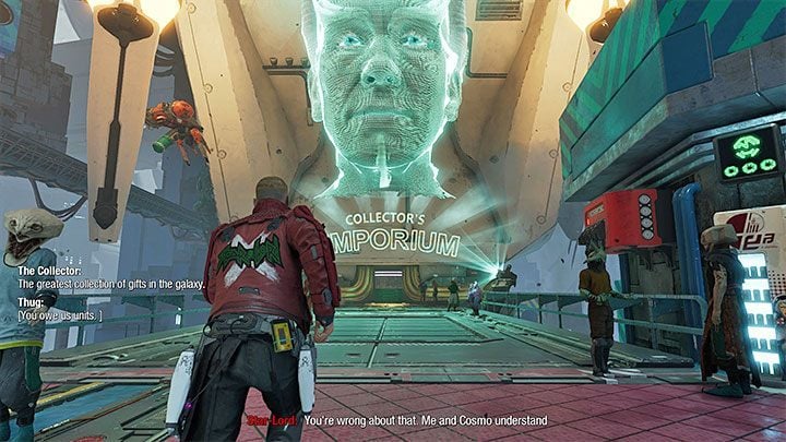 The second area of the marketplace contains many optional activities we've described in more detail in the Secrets and collectibles chapter - Guardians of the Galaxy: Chapter 6 - walkthrough - Walkthrough - Guardians of the Galaxy Guide