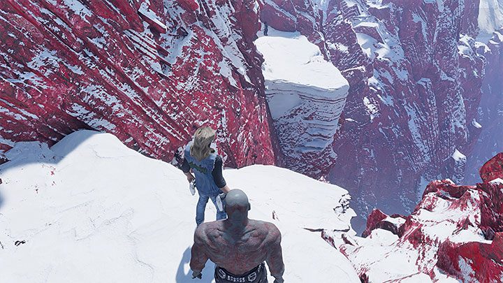 Don't rush the next area, as some fragments of the path may fall off and you may not have enough time to save yourself from falling down - Guardians of the Galaxy: Chapter 13 - walkthrough, solution - Walkthrough - Guardians of the Galaxy Guide