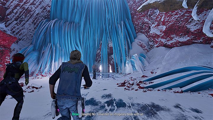 The path shown in the screenshot leads to Fin Fang Foom's lair - Guardians of the Galaxy: Chapter 13 - walkthrough, solution - Walkthrough - Guardians of the Galaxy Guide