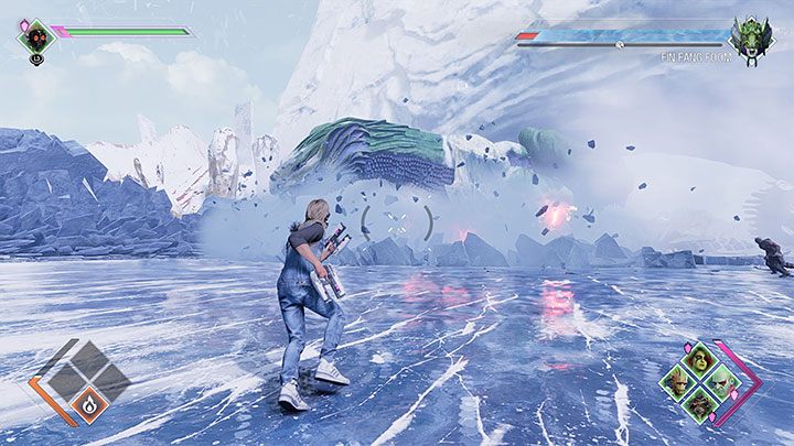 2) Massive attack with the whole body - If you're attacking the boss from a long distance, you shouldn't worry about it - Guardians of the Galaxy: Chapter 13 - walkthrough, solution - Walkthrough - Guardians of the Galaxy Guide