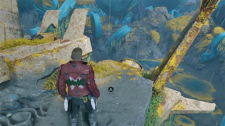 After unlocking the passage, climb further up the mountain and look for the secret on a large overgrown wreck - Guardians of the Galaxy: Chapter 3 - all secrets/ collectibles, list - Secrets and Finds - Guardians of the Galaxy Guide