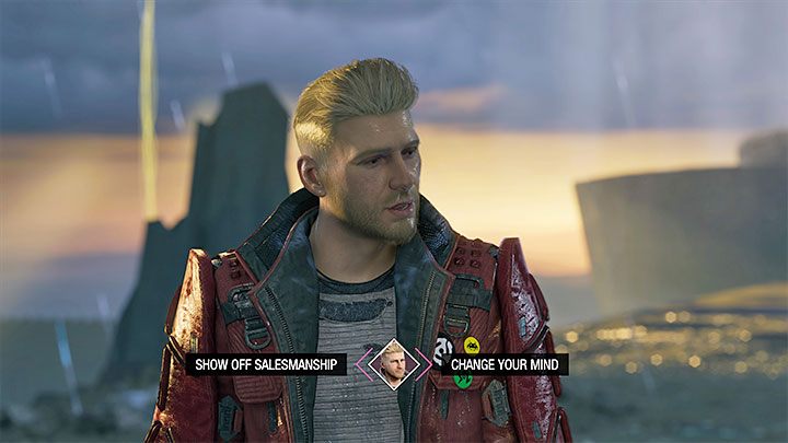 The interesting thing is that the game allows you to change your mind after getting near the fortress of Lady Hellbender in the final part of chapter 3 - Guardians of the Galaxy: Important choices - Chapters 3 & 4 - Important choices - Guardians of the Galaxy Guide