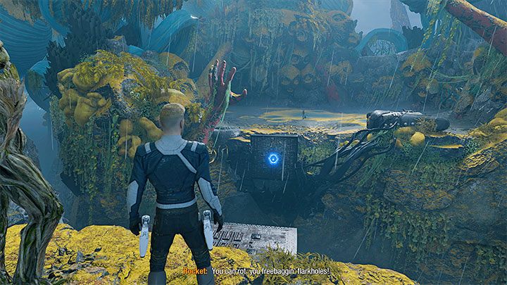 If you chose option 1 then after hearing what Rocket has on his mind, wait until he interacts with the panel and makes a bridge for the team - Guardians of the Galaxy: Important choices - Chapters 3 & 4 - Important choices - Guardians of the Galaxy Guide