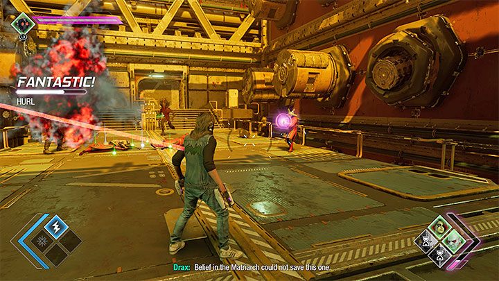 The first option is the more obvious course of action as well as the better choice - Guardians of the Galaxy: Important choices - Chapter 9 - Important choices - Guardians of the Galaxy Guide