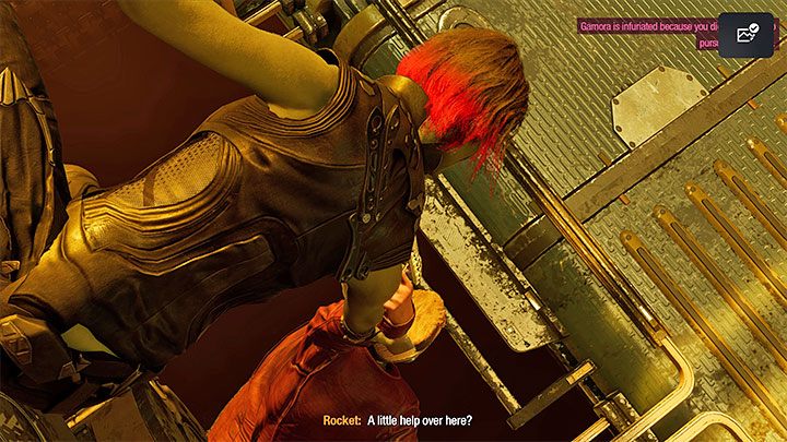 During the chase sequence, an explosion will occur and the Star-Lord will require help - Guardians of the Galaxy: Important choices - Chapter 9 - Important choices - Guardians of the Galaxy Guide