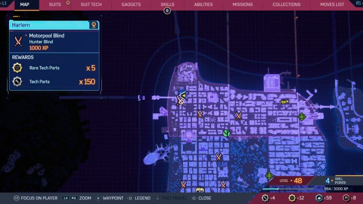 1 - Spider-Man 2: All Hunter Blind and Hunter Base Locations - Secrets and Collectibles - Spider Man 2 Guide