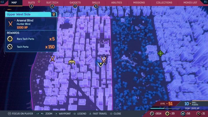 5 - Spider-Man 2: All Hunter Blind and Hunter Base Locations - Secrets and Collectibles - Spider Man 2 Guide