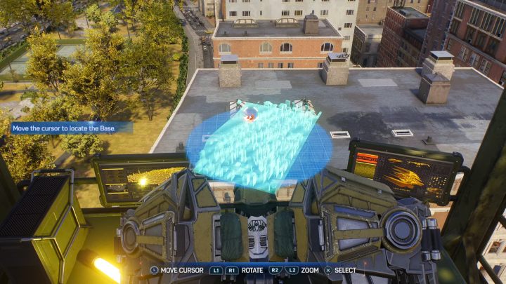 You will find this Hunter Blind in the western part of Upper West Side - Spider-Man 2: All Hunter Blind and Hunter Base Locations - Secrets and Collectibles - Spider Man 2 Guide