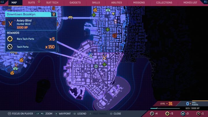 11 - Spider-Man 2: All Hunter Blind and Hunter Base Locations - Secrets and Collectibles - Spider Man 2 Guide