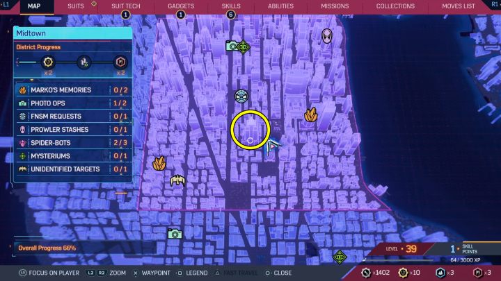 17 - Spider-Man 2: All Spider-bot locations - Secrets and Collectibles - Spider Man 2 Guide