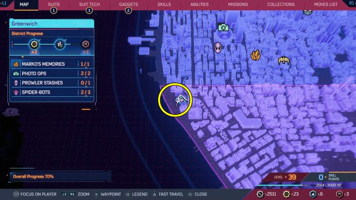 19 - Spider-Man 2: All Spider-bot locations - Secrets and Collectibles - Spider Man 2 Guide