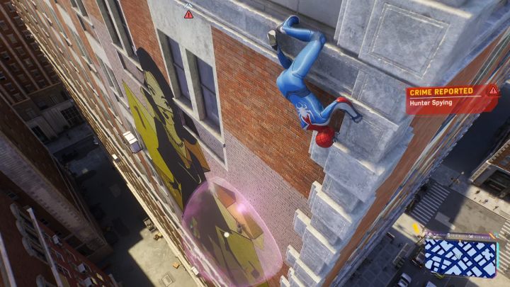 You'll find this Spider-bot on the mural - Spider-Man 2: All Spider-bot locations - Secrets and Collectibles - Spider Man 2 Guide