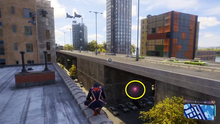 This Spiderbot is under the bridge - Spider-Man 2: All Spider-bot locations - Secrets and Collectibles - Spider Man 2 Guide