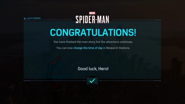 Game developers have provided an option to change the time and set the time of day - but this is only possible after the game has been finished - Marvels Spider-Man: Speeding up the time - is it possible? - FAQ - Spider-Man Game Guide