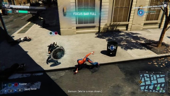 Enemies will not stand idle and will also attack you, mainly using weapons - Marvels Spider-Man: Combat - general information, how to fight? - Combat guide - Spider-Man Game Guide