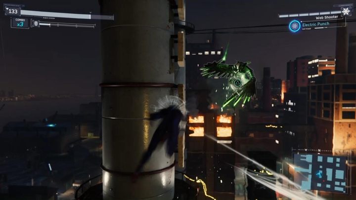 The battle tactics of both enemies are the same as before - the only problem is that you have to avoid many attacks at once - Marvels Spider-Man: Vulture and Electro - boss, how to beat? - Bosses - Spider-Man Game Guide