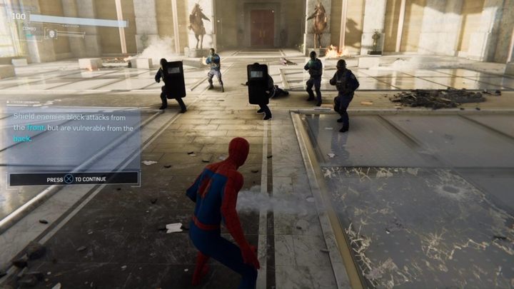 After the fight, destroy the door leading to Fisk and move on - Marvels Spider-Man: The Main Event - walkthrough - Main missions - Spider-Man Game Guide