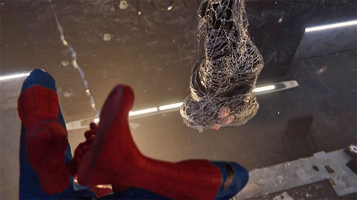 If you do the sequence correctly, you will see a cut-scene of capturing Kingpin - Marvels Spider-Man: First Boss Wilson Fisk (The Kingpin) - boss, how to beat? - Bosses - Spider-Man Game Guide