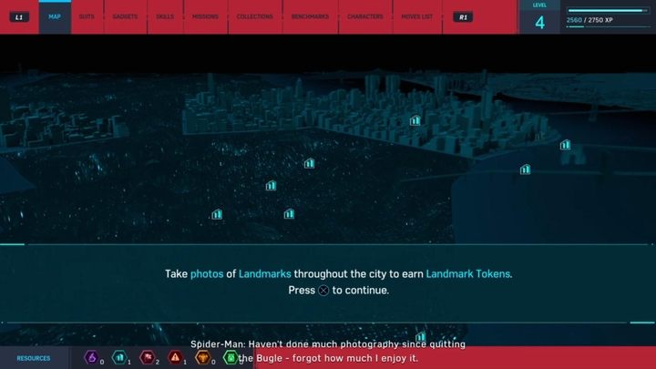 After completing the task, you will unlock locations of other landmarks to be photographed throughout New York - Marvels Spider-Man: Landmarking - walkthrough - Main missions - Spider-Man Game Guide
